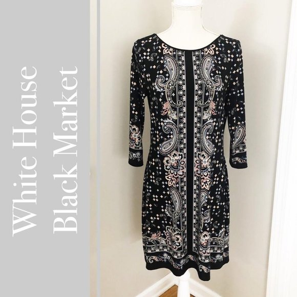 White House Black Market Dresses & Skirts - White House Black Market Paisley Sheath Dress